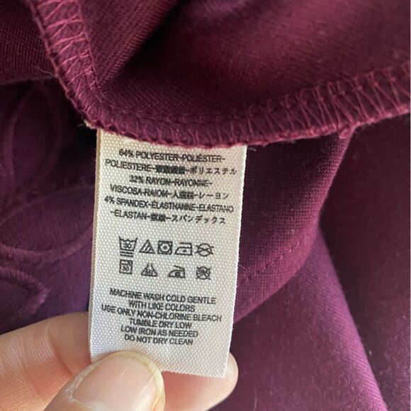 Free People burgundy dress with low back and waist size medium - Picture 9 of 16